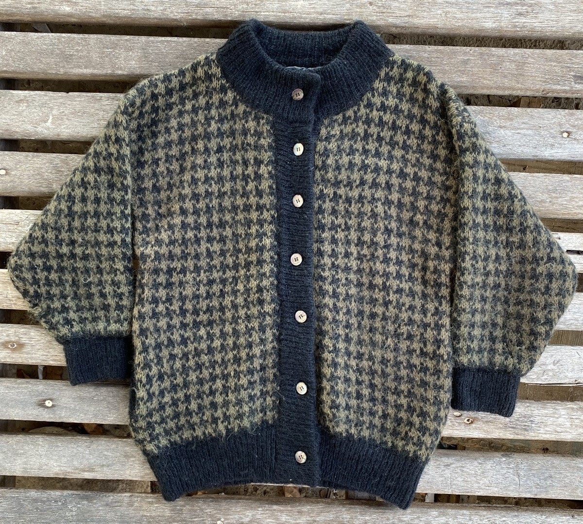 Avant Garde - Garnet Brown Mohair Wool Blend Sweater Cardigan by Lacoty - 4