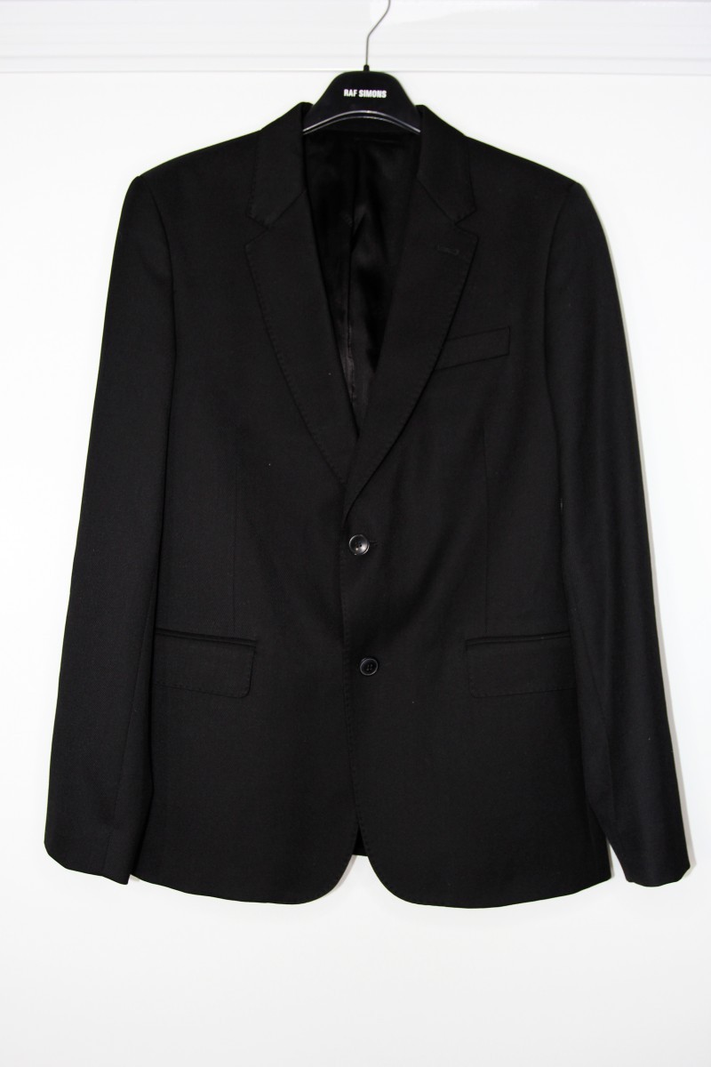 BNWT AW20 BLACK TWILL TWO-BUTTON BLAZER 50 - 2