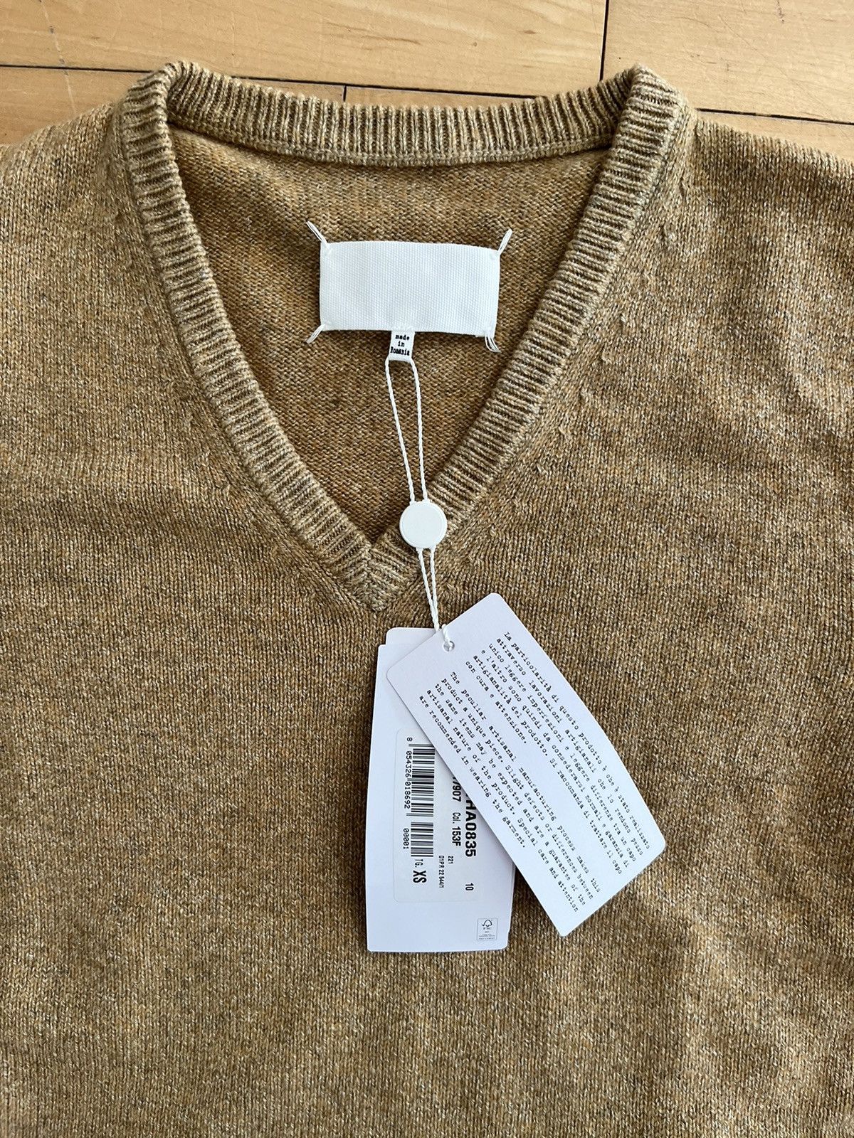 NWT - Maison Margiela Hybrid Knit V-Neck Sweater - 4