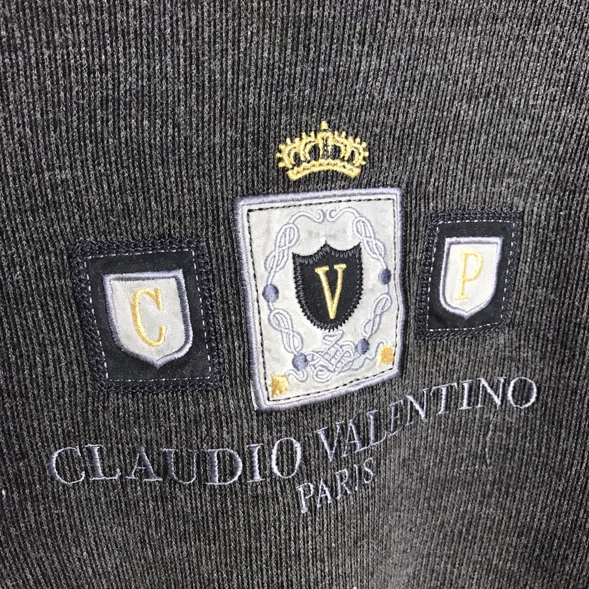 Claudio valentino paris embroidery logo crewneck - 4