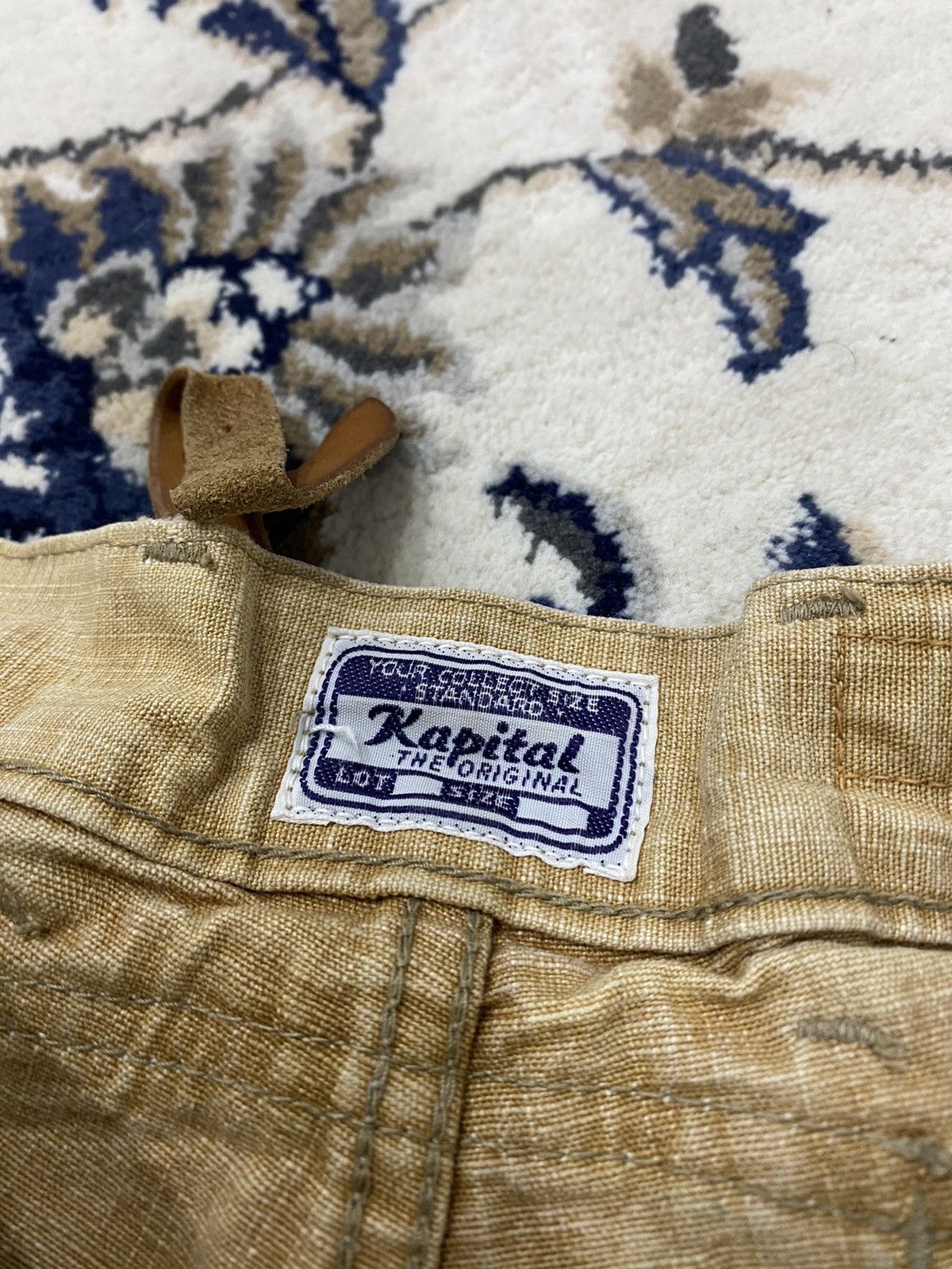 Kapital Kurashiki Leather Patch Pocket Flared Monkey Pants - 24