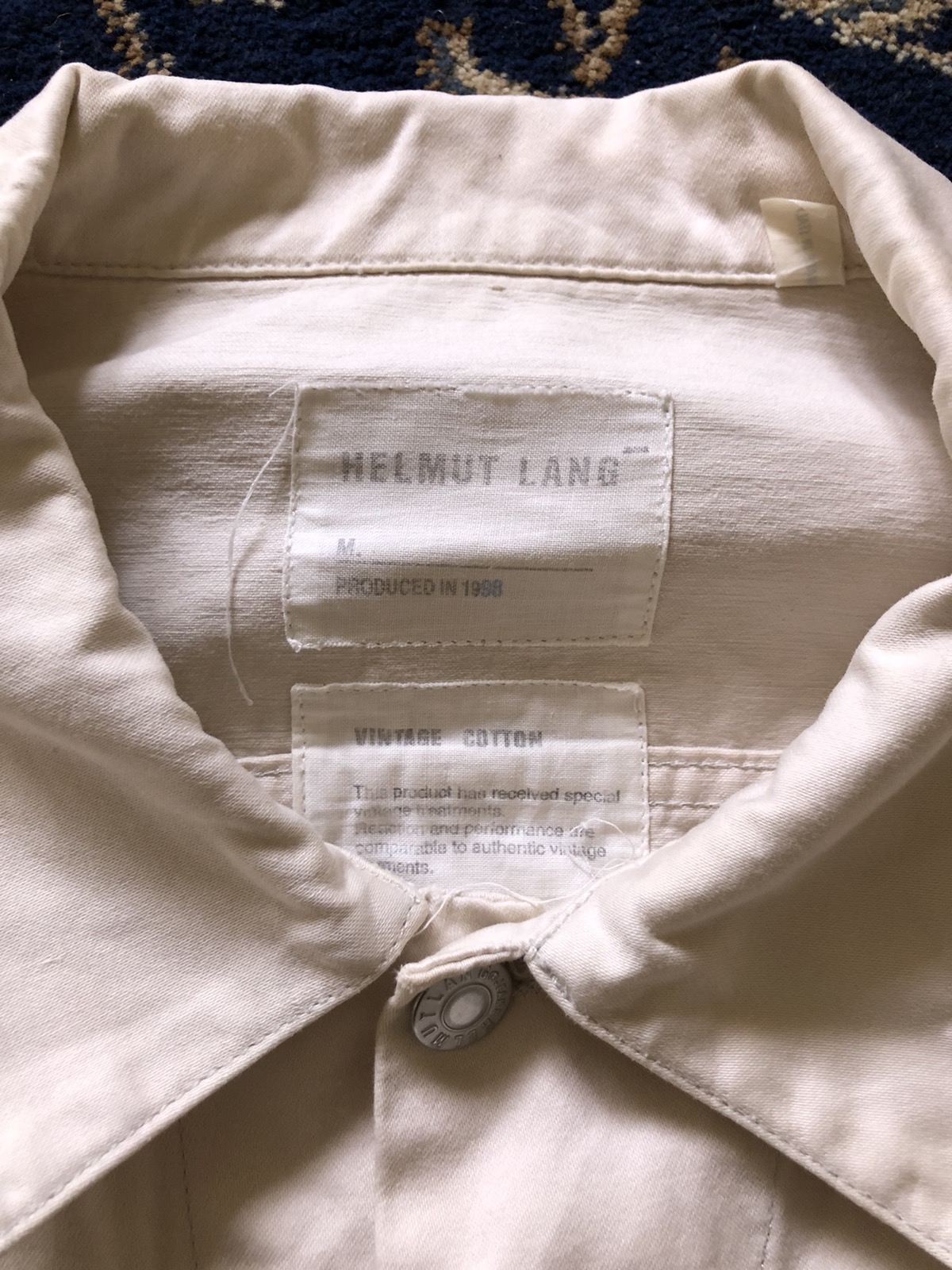 1998 Helmut Lang Off-white Vintage Cotton Jacket - 3