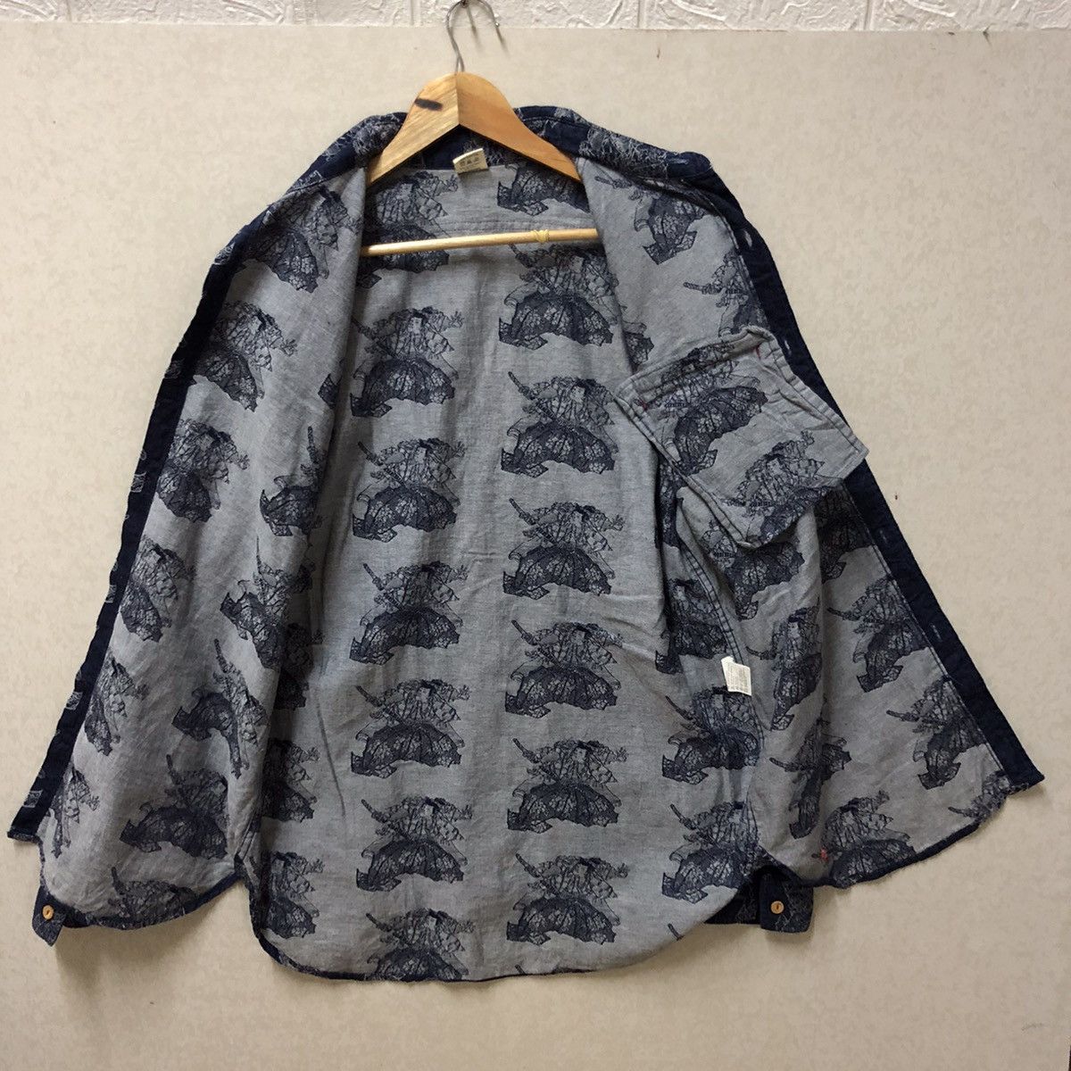 Very Rare - Eternal ronin japan samurai fullprinted denim shirt - 9