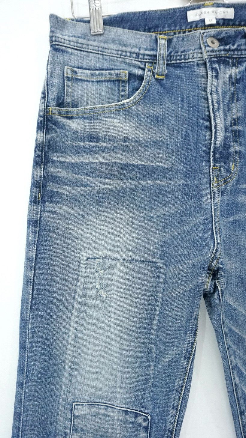 Japanese Brand - Japan FLASH REPORT Distressed Rip Patchwork Jeans - 2