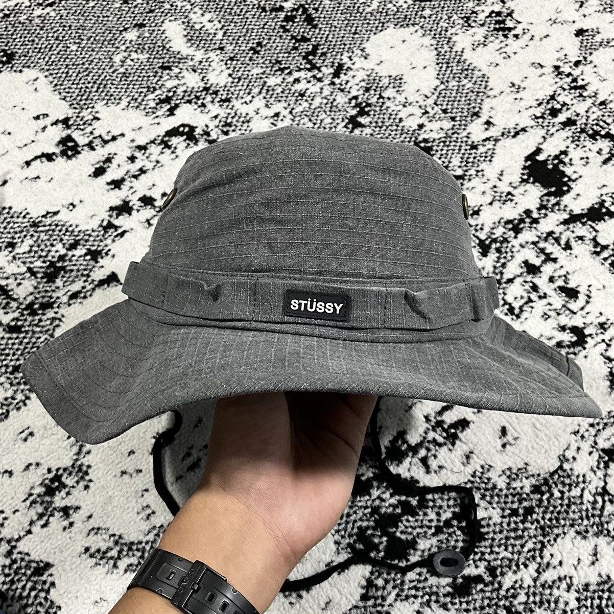 STUSSY WASHED RIPSTOP BOONIE HAT - L/XL - 1