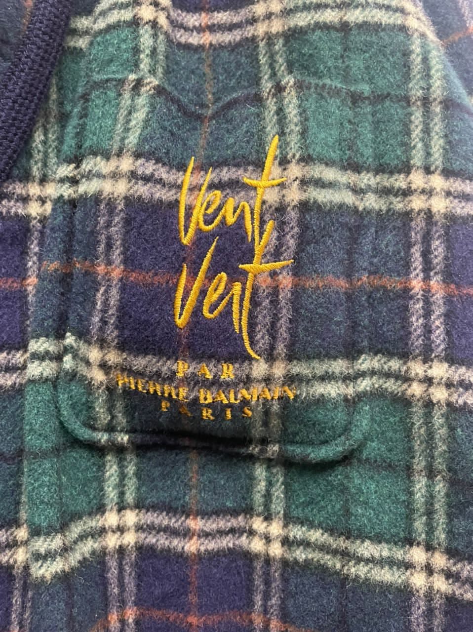 True Vintage🔥🔥Pierre Balmain Vent Vert Checkered Pyjamas - 7