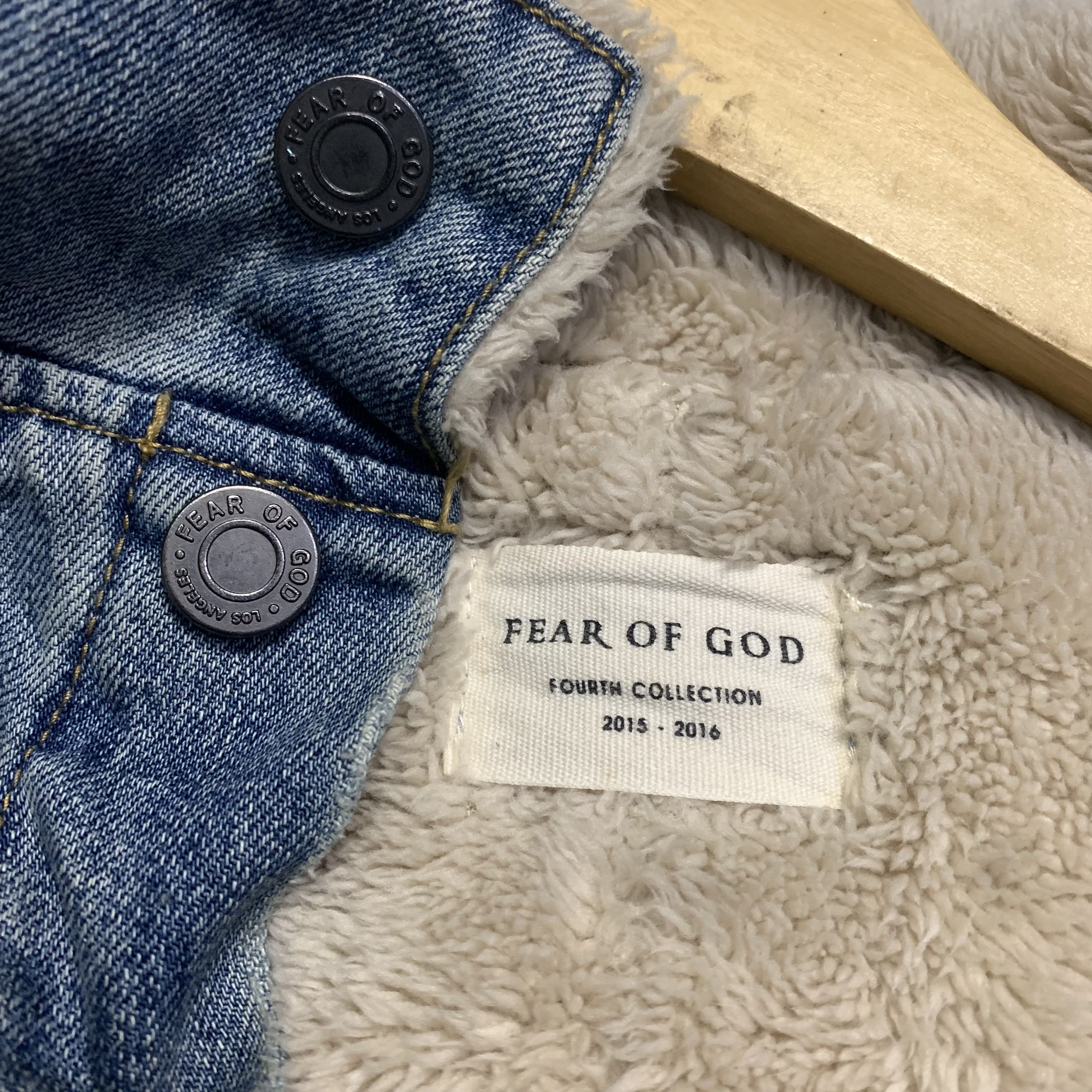 Fear Of God Fourth Collection Sherpa Linned Denim Long Coat - 6