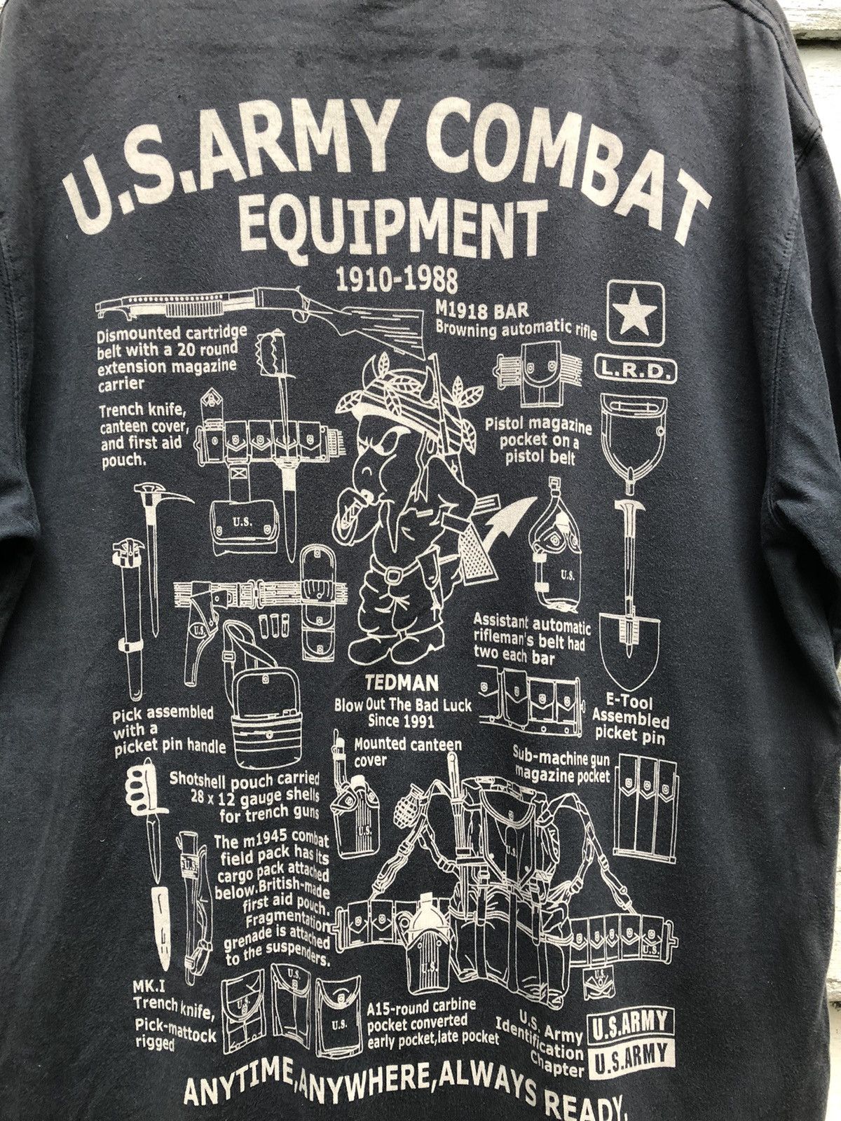 Military - Vintage Tedman Us Army Combat Equipment 1910-1988 Shirt - 4