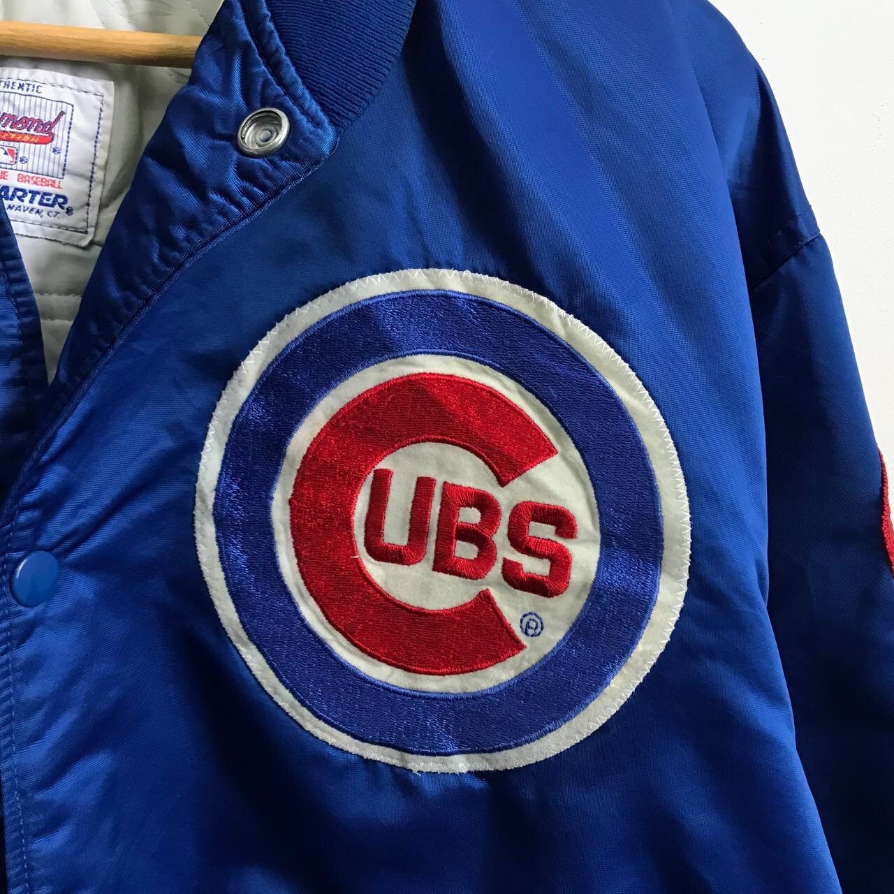 Vintage Blue Satin Chicago Cubs MLB Jacket - 3