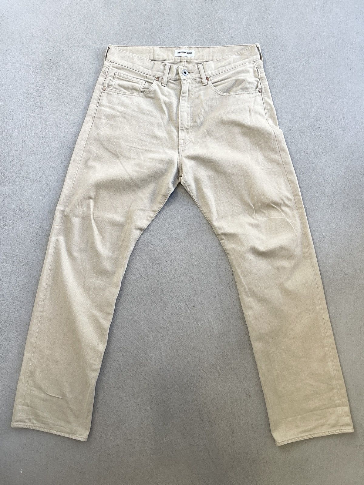 Bape Archival Logos Khaki Jeans - 5