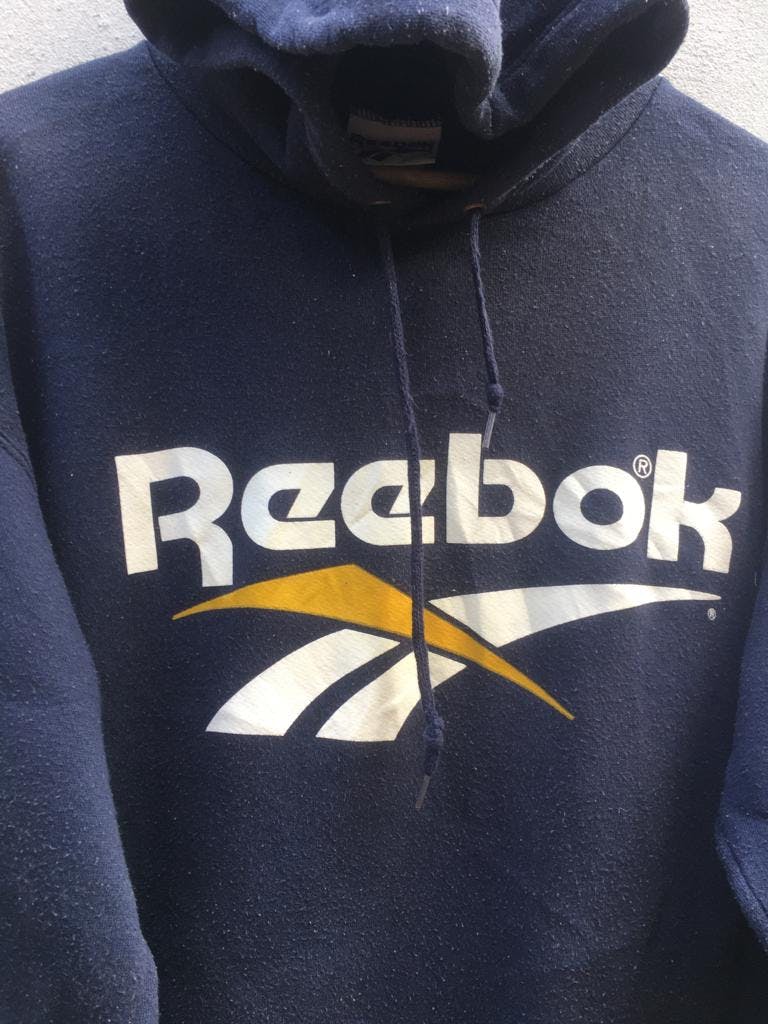 Reebok Spell out Dark Blue Sweatshirt hoodies - 3