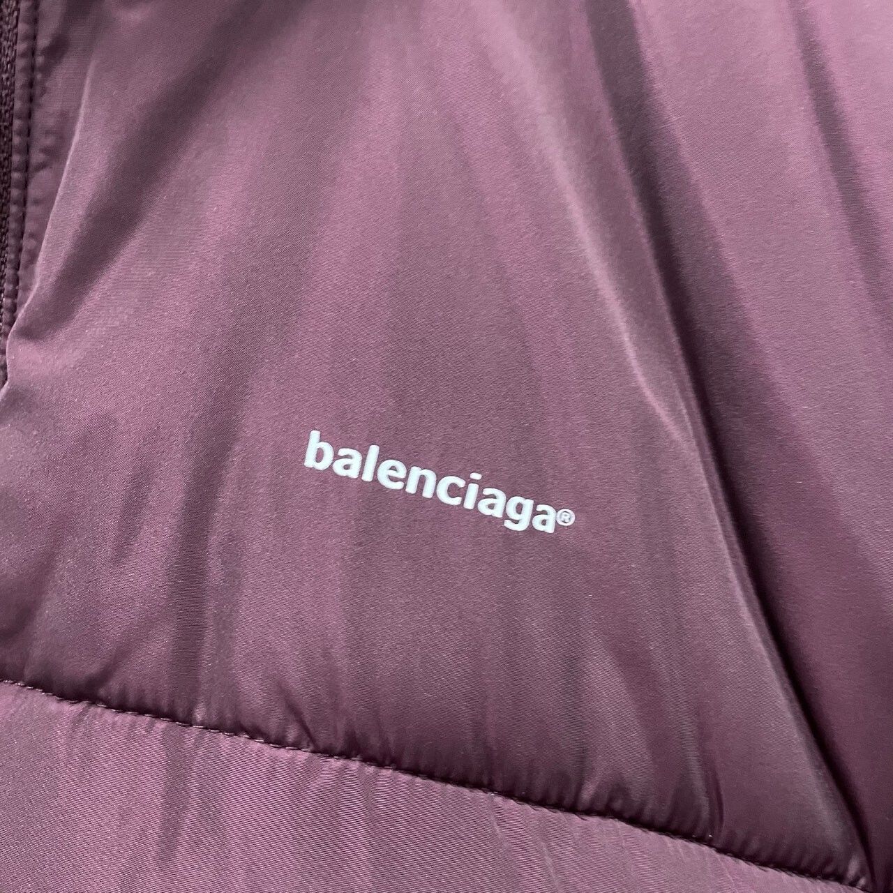 Balenciaga C Puffer Jacket in Burgandy - 5