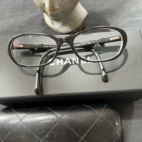 CHANEL CH 3242 714 52mm Bow Logo Black Eyeglasses Frames Italy Coquette 2013 GUC - 10