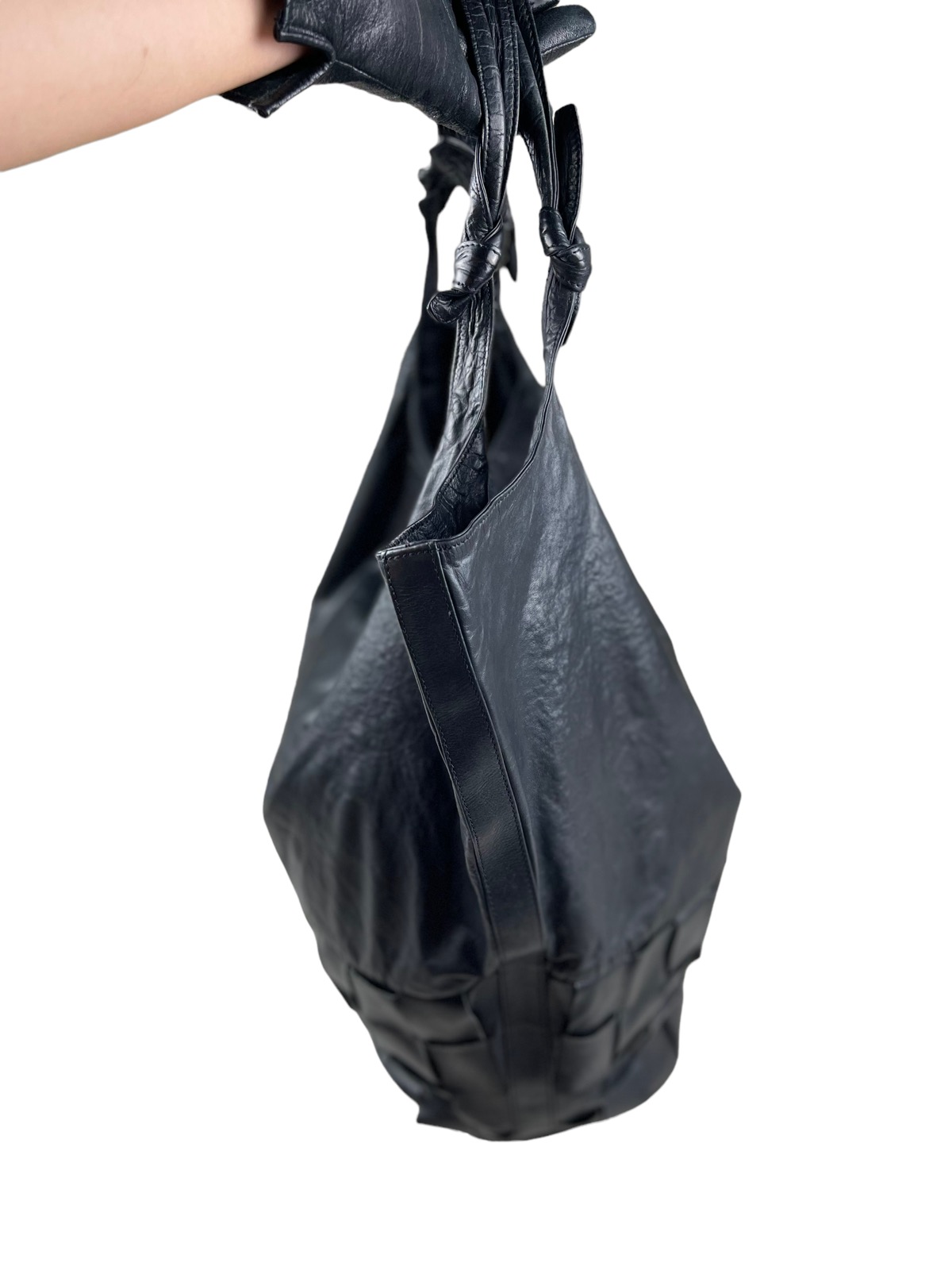 Jil Sander Hobo Leather Bag Bottom Woven - 6