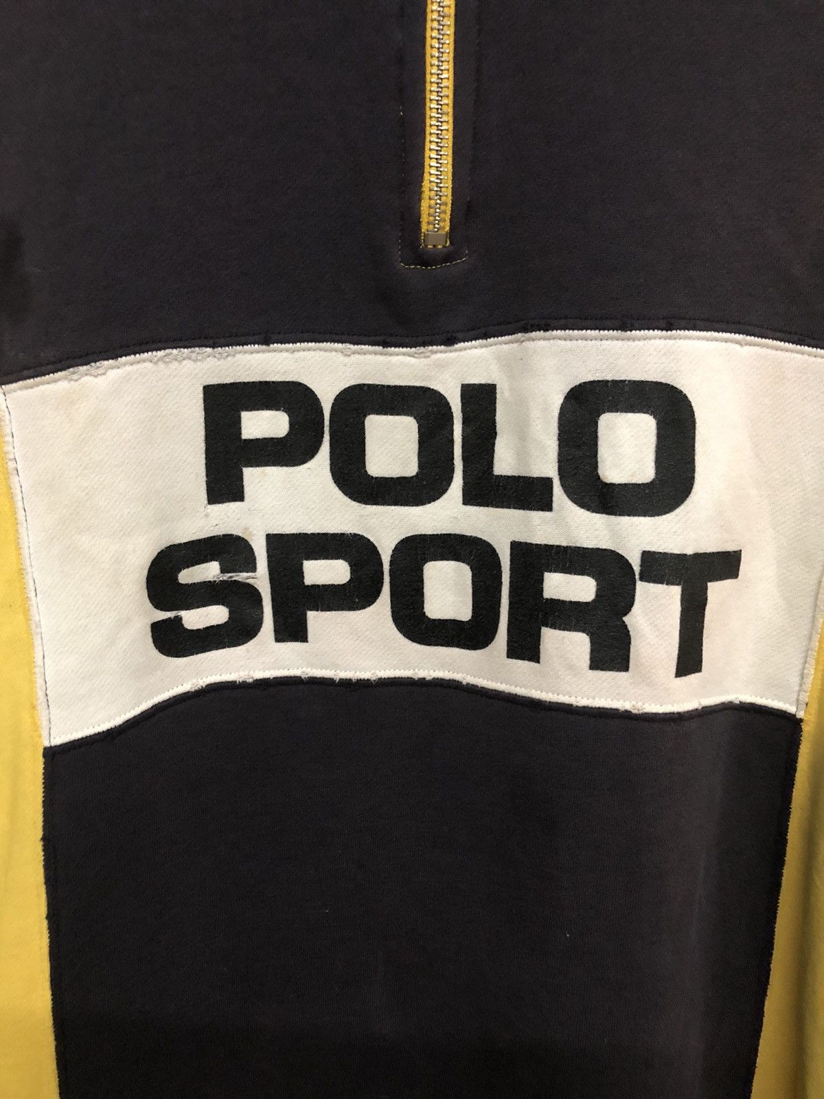 Polo Ralph Lauren - Rare Vintage 90s Polo Sport Spellout Half Zipper Sweetshirt - 7