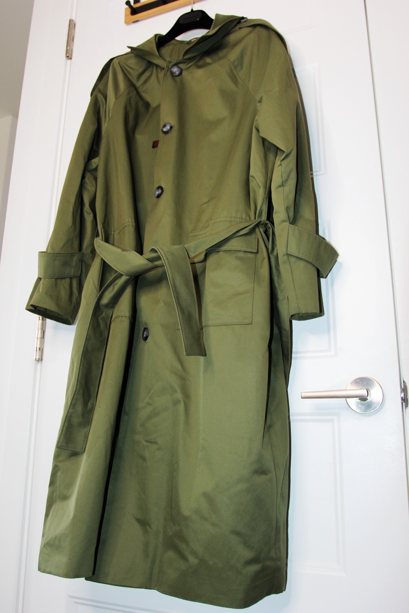 BNWT SS23 BY THE OAK BELTED LONG TRENCH COAT XL - 6