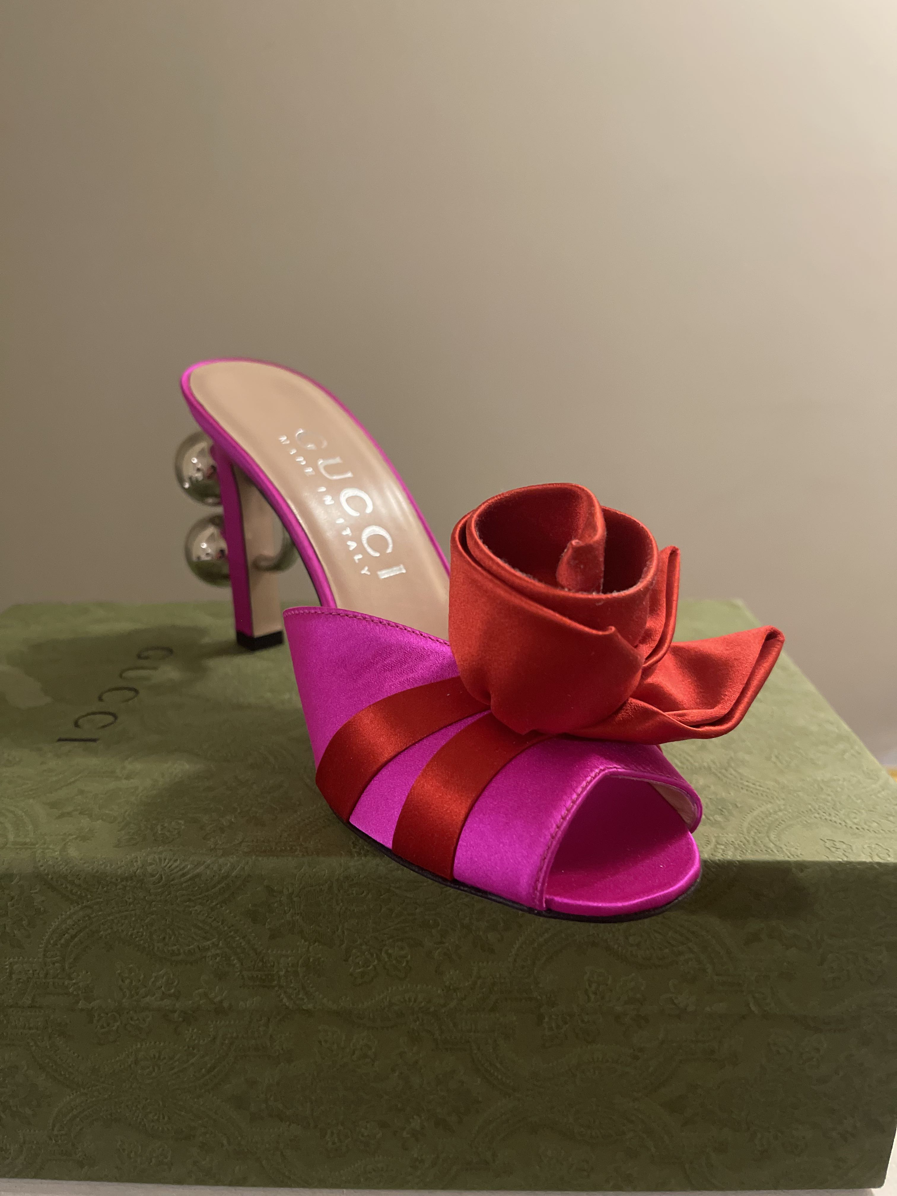 Gucci Rose Heeled Sandals - 1
