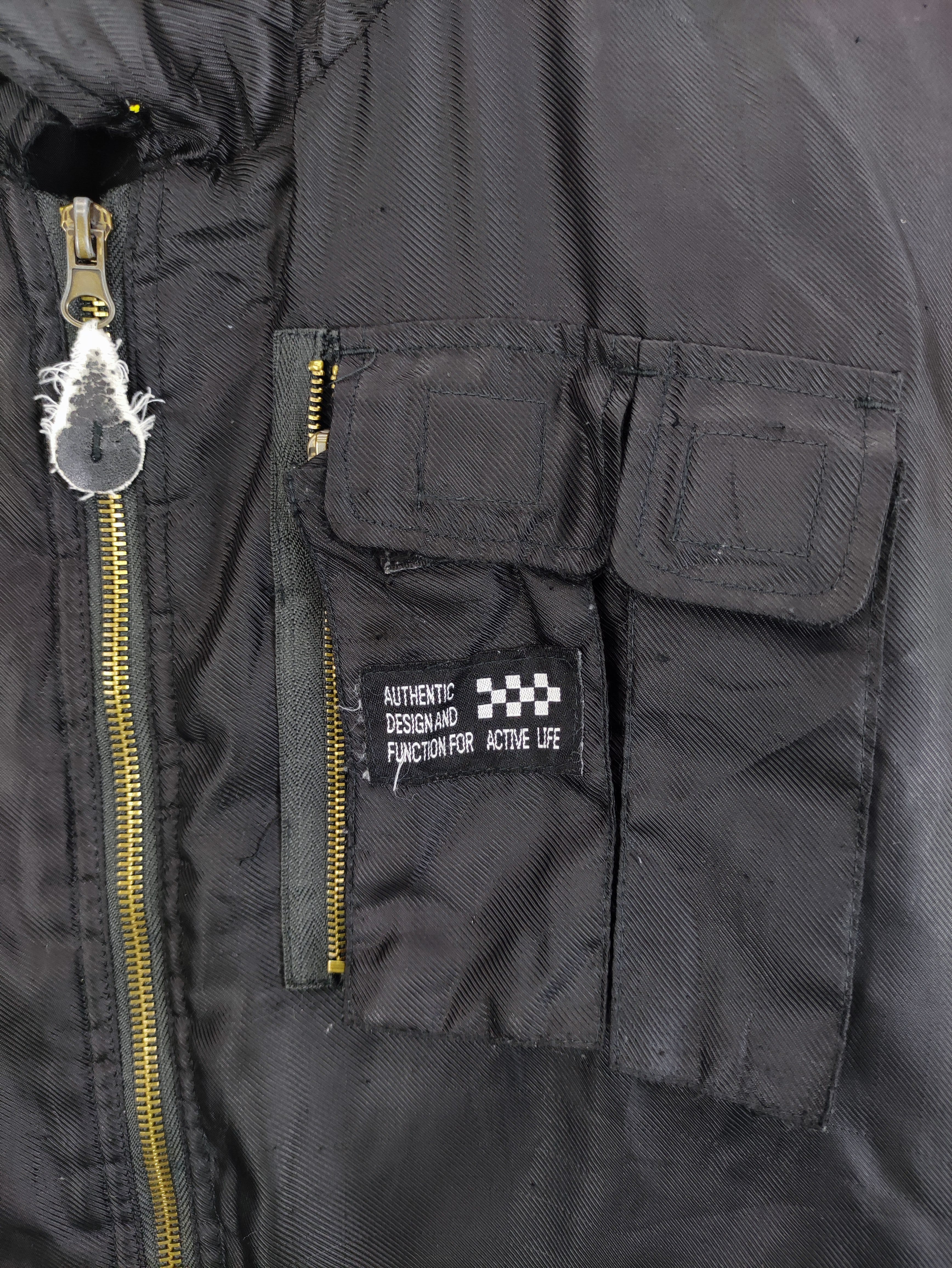 Vintage Bomber Jacket Flight Zipper - 2