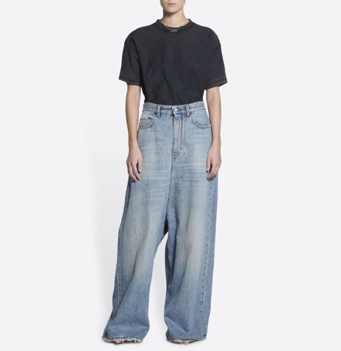 BALENCIAGA Balenciaga SS22 Oversized Low Crotch Denim Jeans | ubvintage |  REVERSIBLE