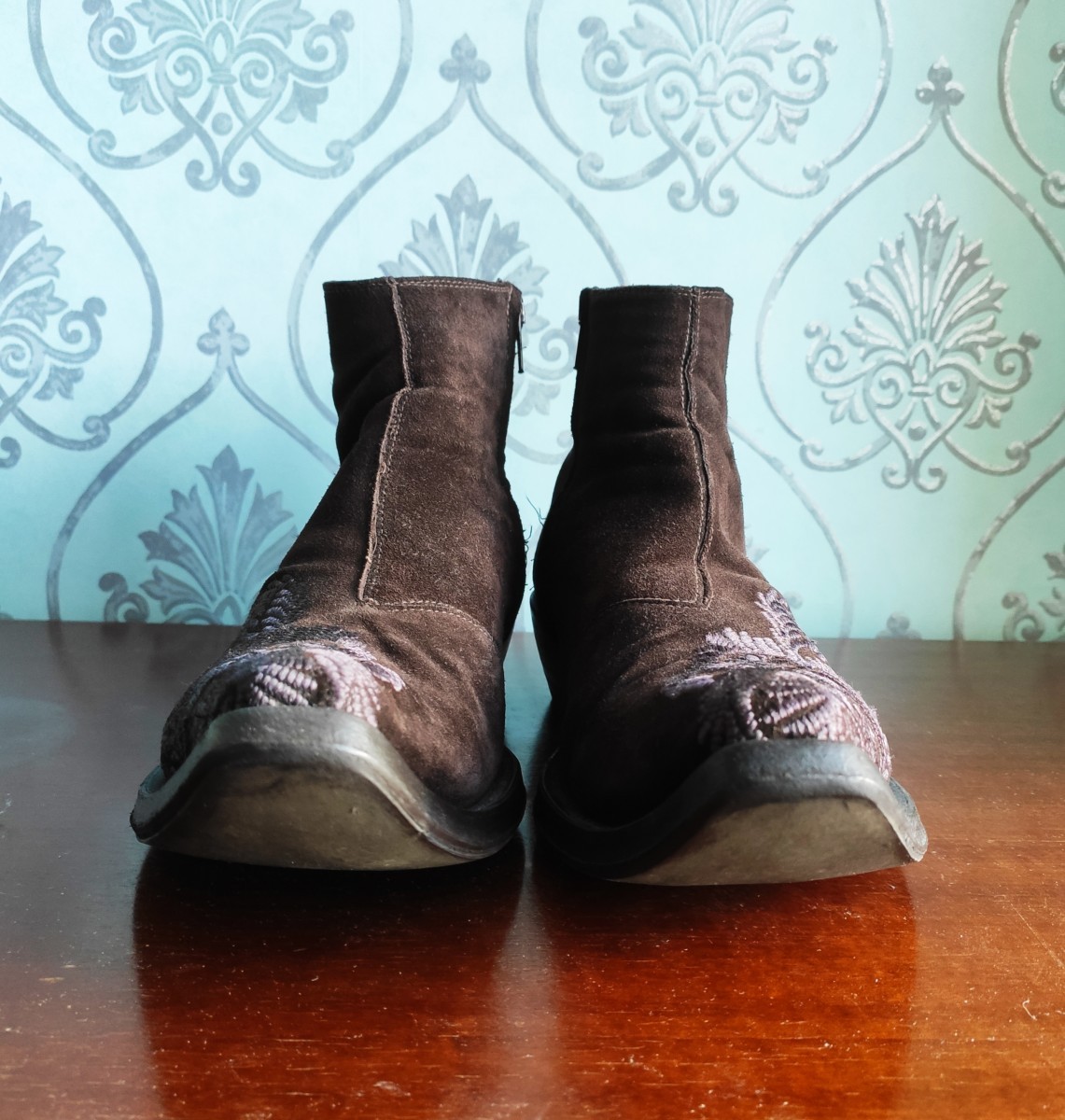 Gianni Barbato - GRAIL! Embroidered boots.Like Saint Laurent or Dioir boots - 5