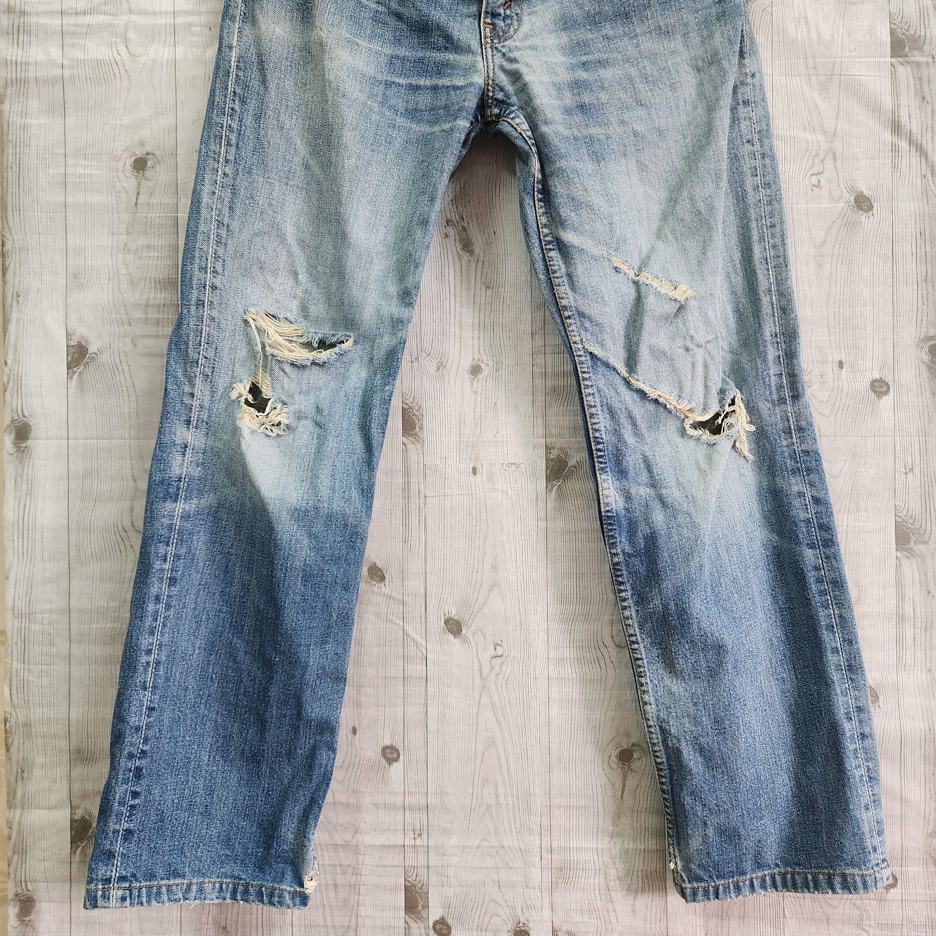 Levis 502 Vintage Distressed Ripped Denim Jeans Year 2002 - 20