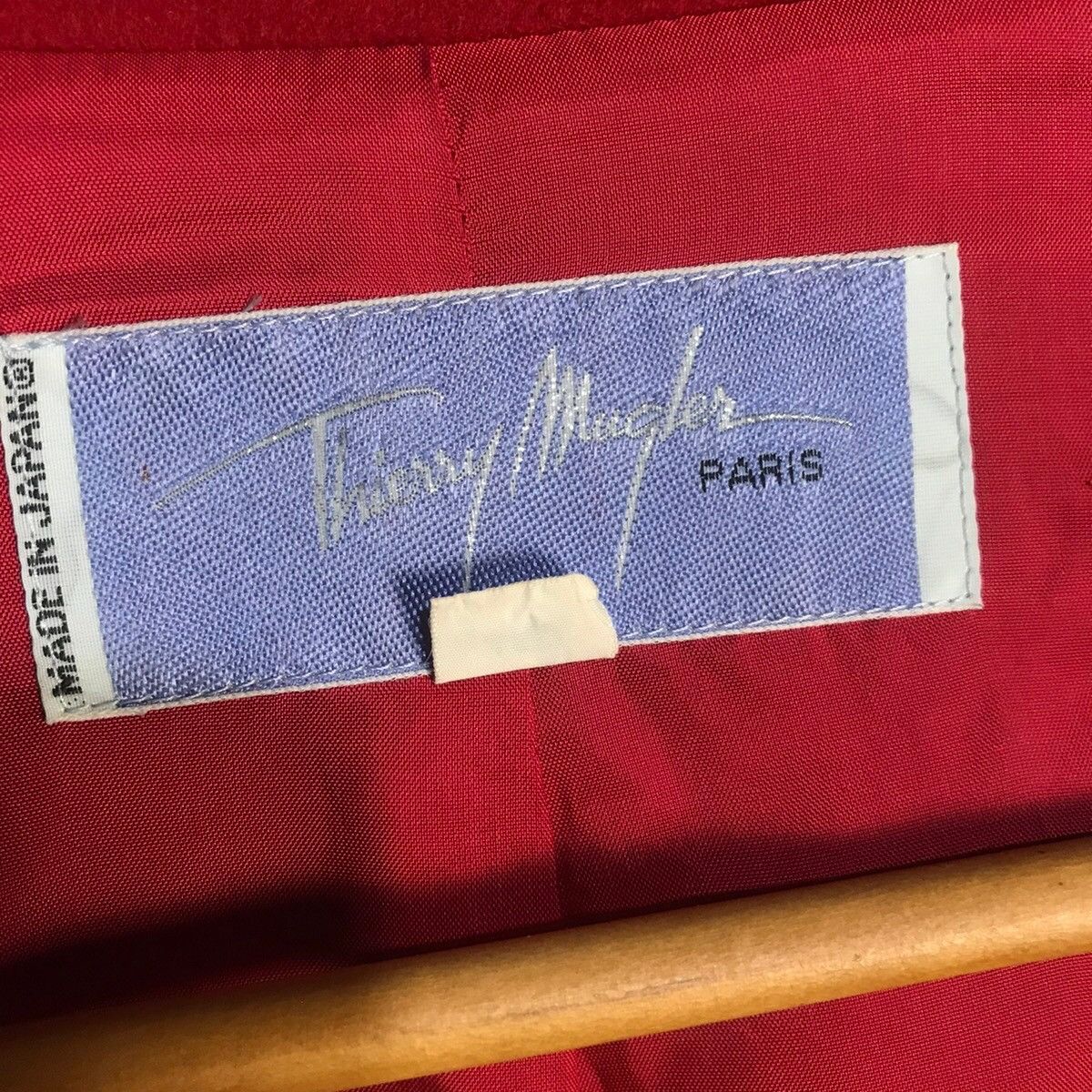 Thierry mugler red double breasted wool jacket - 4