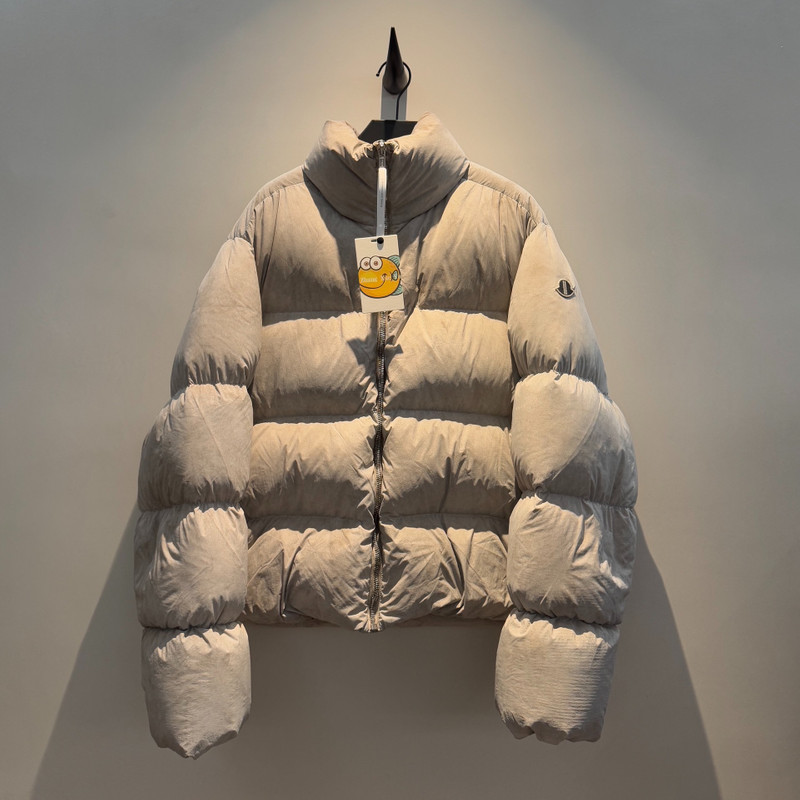 Rick Owens Moncler joint series special material white down jacket - 1