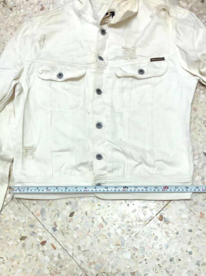 Dolce and Gabbana Cropped Jacket Destressed Denim Jacket - 14