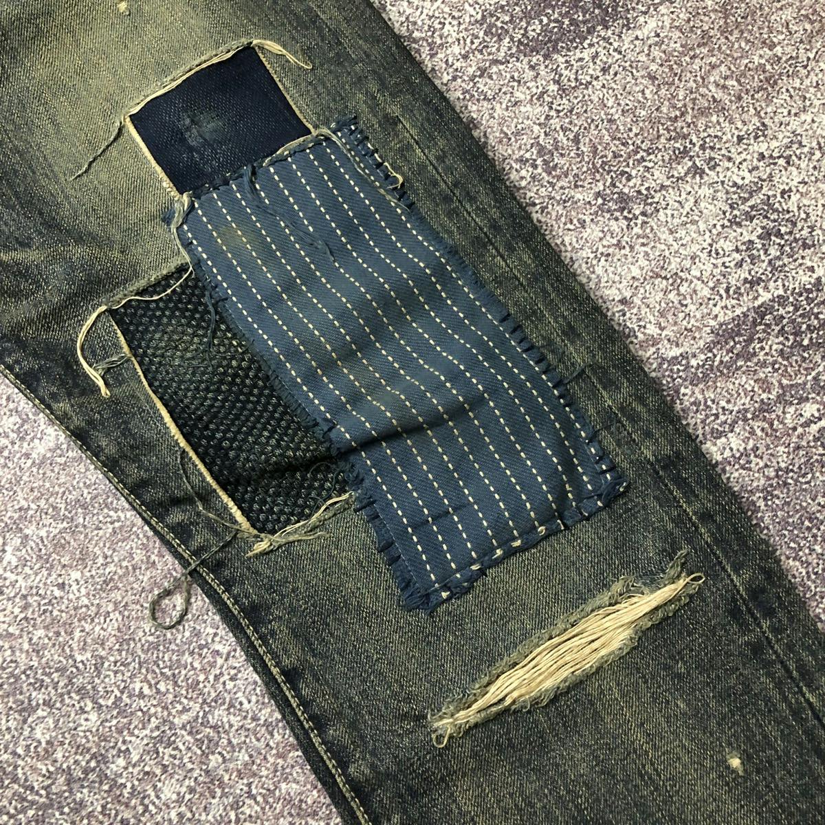 Neighborhood Up Narrow Sashiko Denim Pants - 5