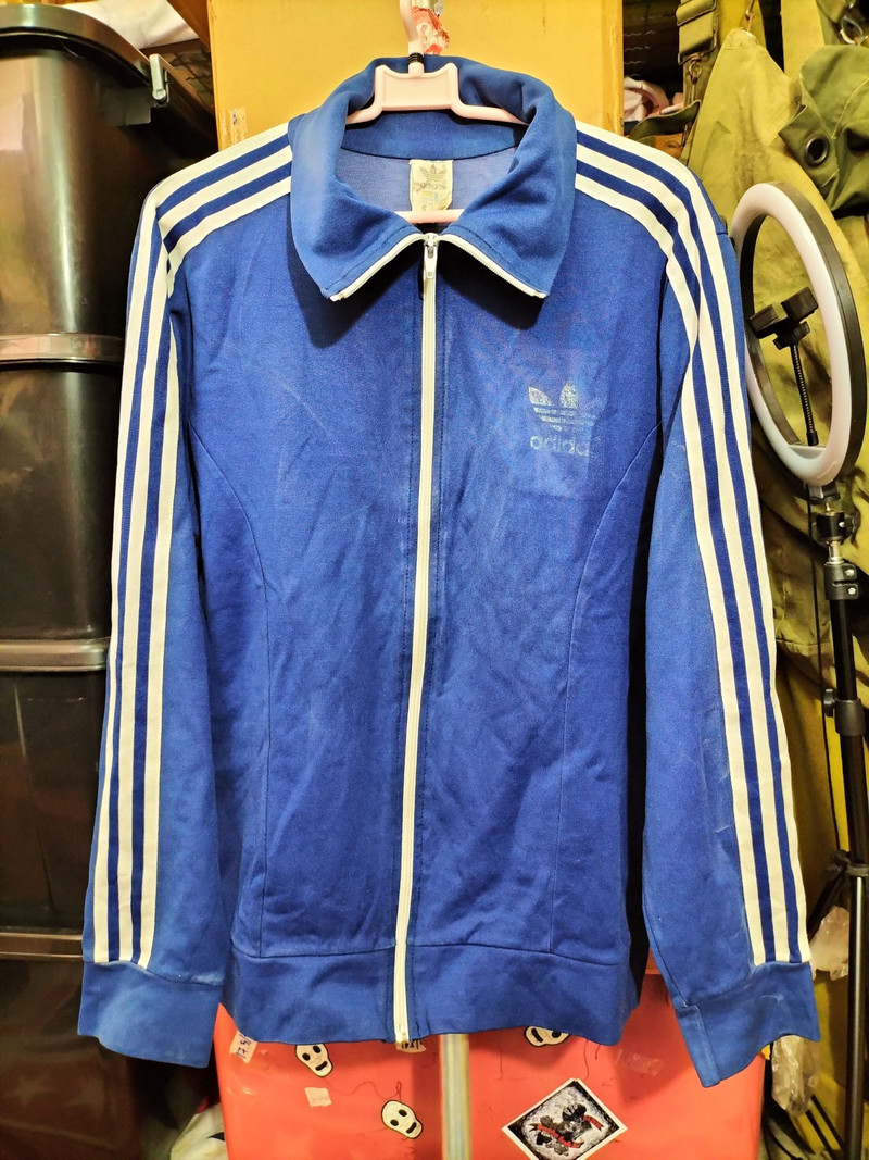 Vintage 80s Adidas Track Top Stripes sports fashion - 1