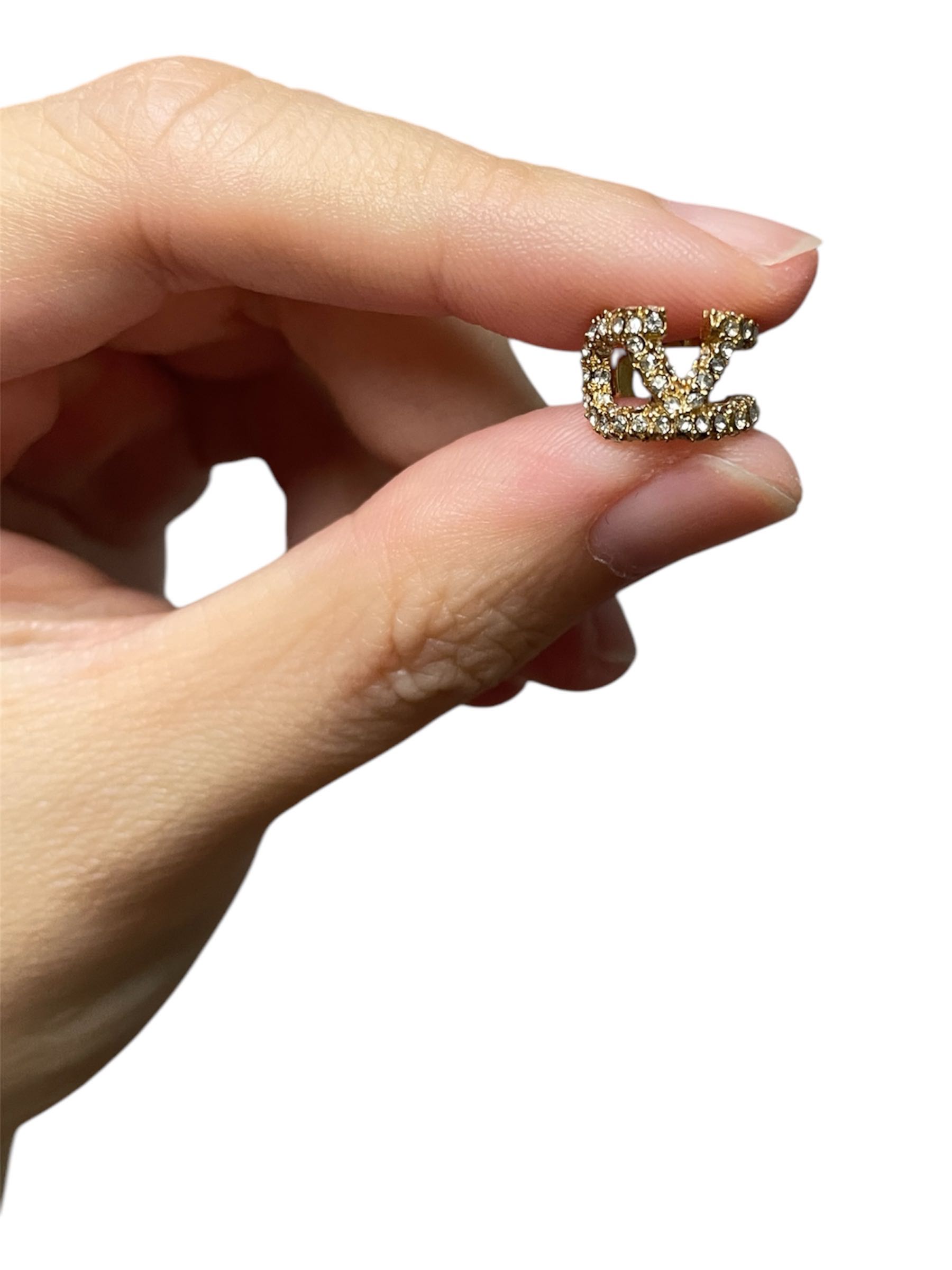Valentino Garavani VLogo Crystal Rhinestone-Encrusted Ear Cuff - 6