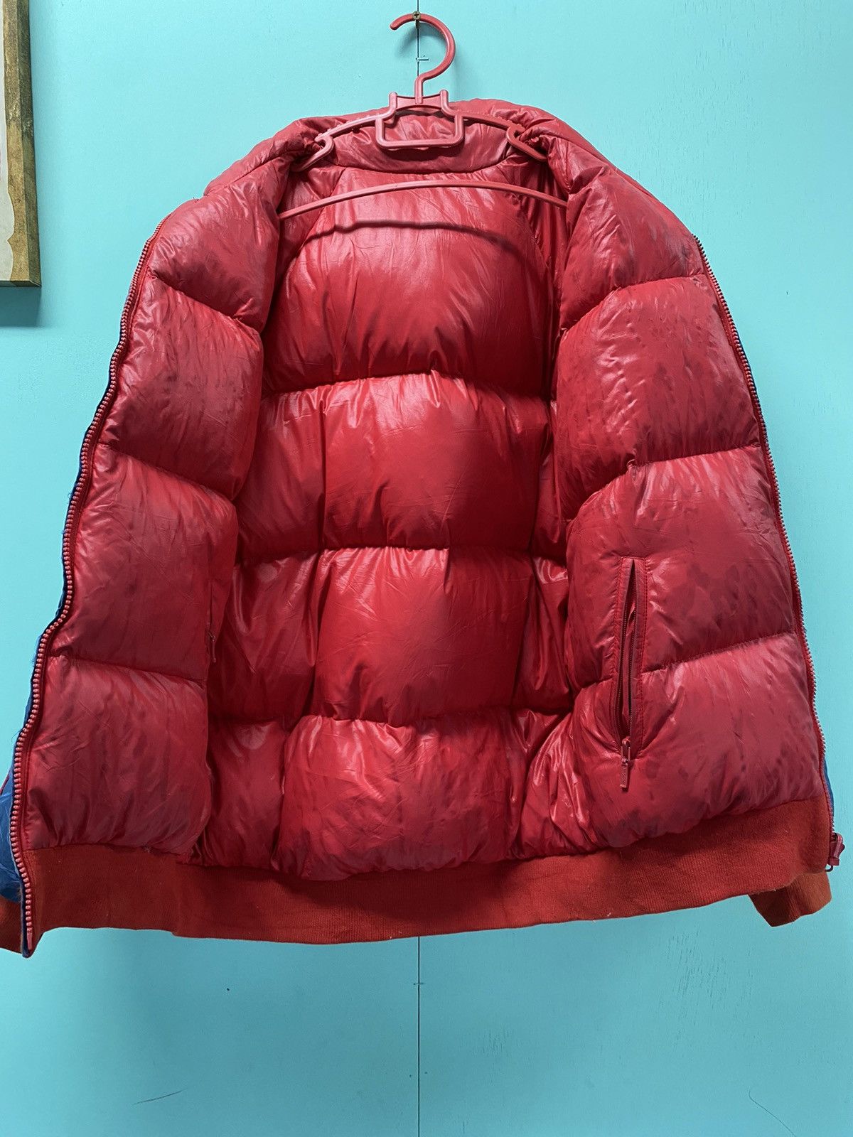 Vintage Moncler Ski Wear Red Puffer Reversible Jacket - 19