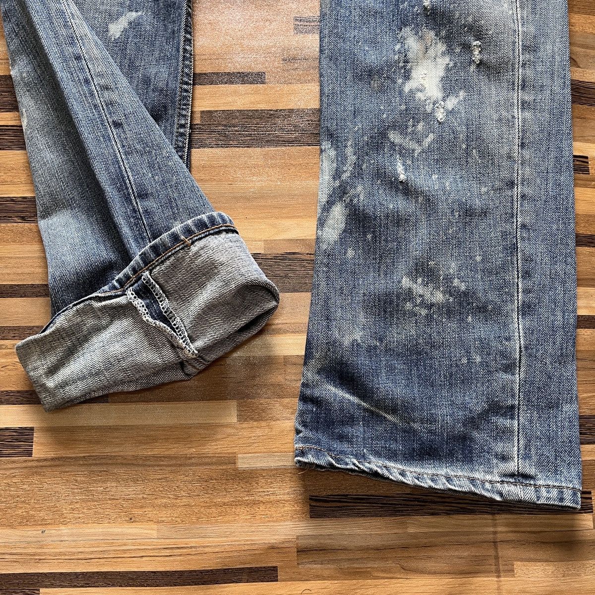 Ripped Style Jack Rose Distressed Denim Vintage - 13