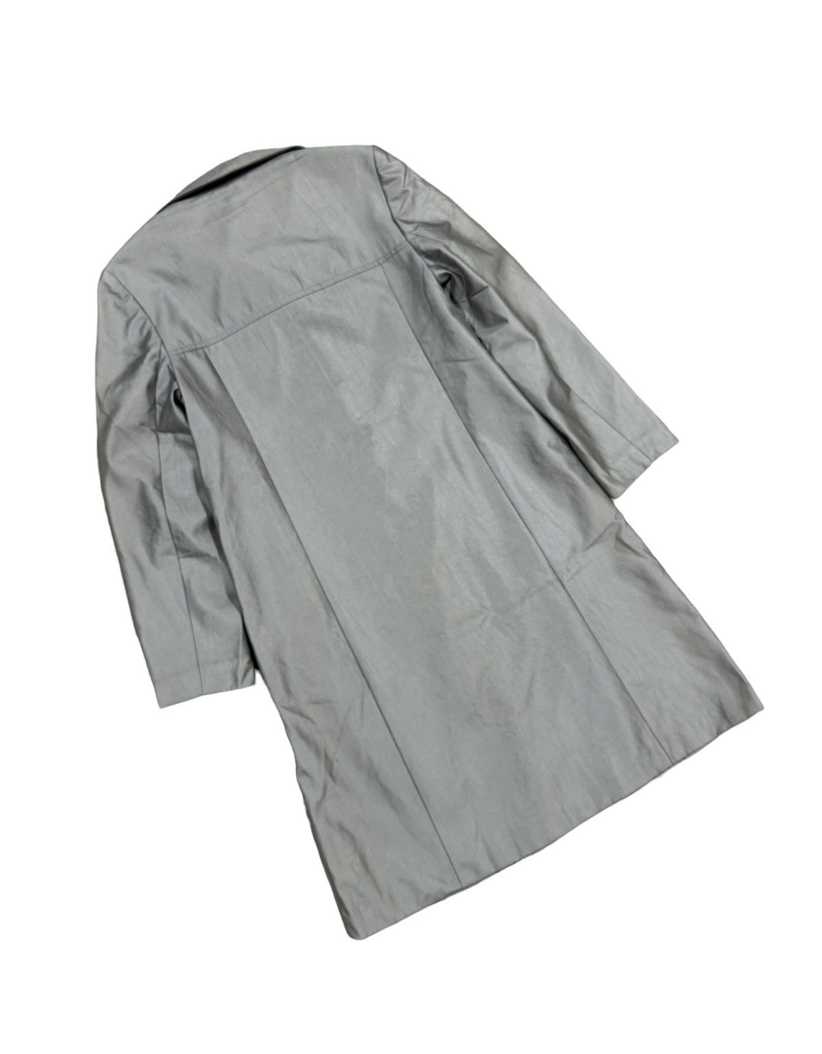 Vtg🔥Balenciaga La Mode Buttoned Long Jacket Metallic Grey - 11