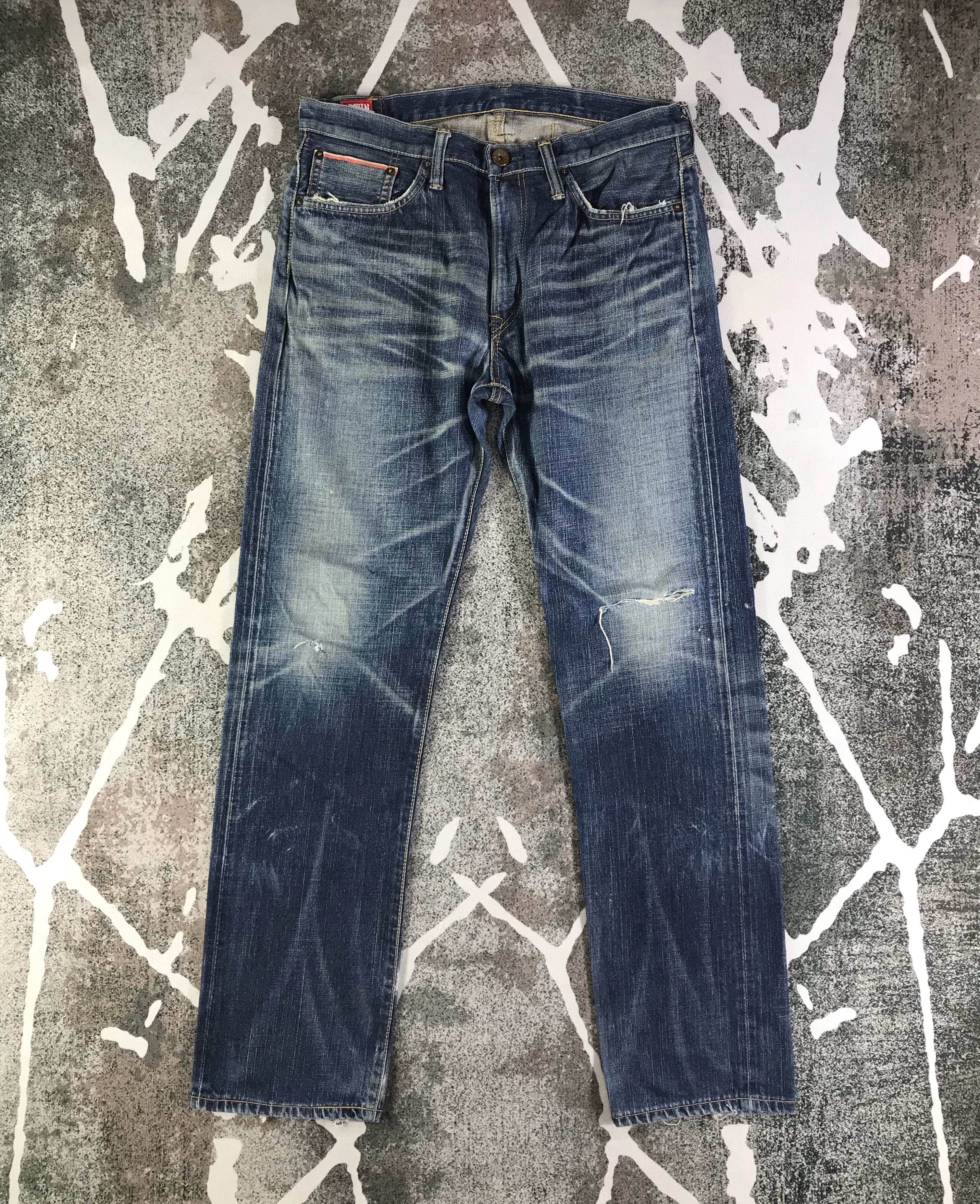 Edwin - Vintage Edwin Selvedge Jeans Faded Blue Denim KJ2287 - 1
