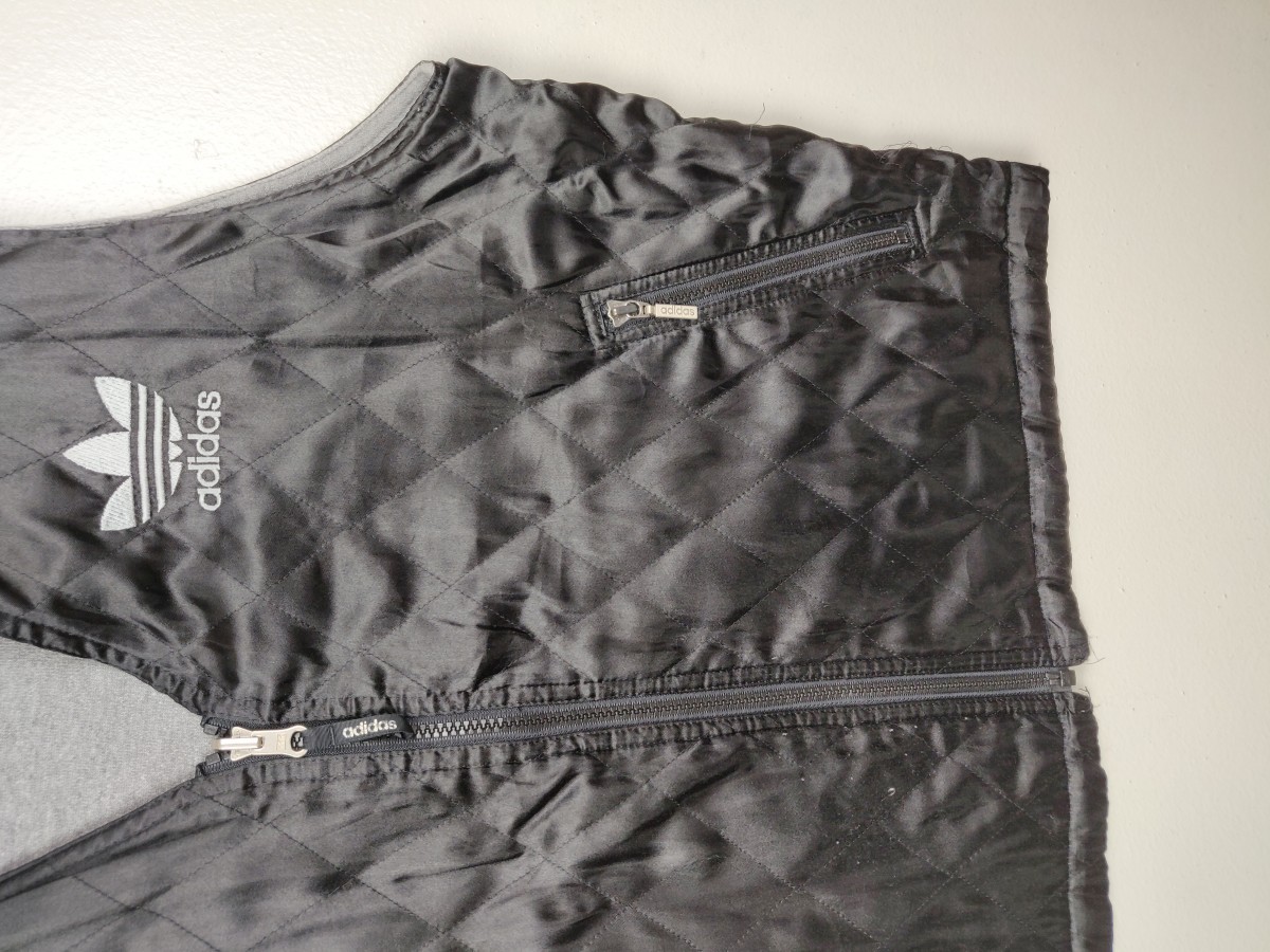 Reversible Vtg Quilted Zipper Vest Jacket - 4