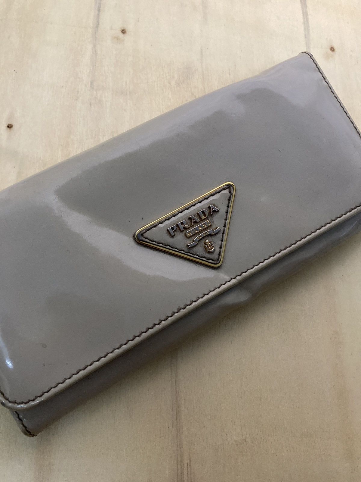 Vintage Prada Patent Leather Long Wallet - 3
