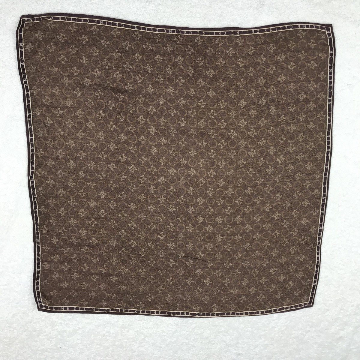 Bandana Handkerchief Neckerchief brown monogram - 2