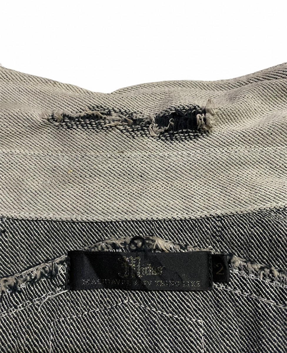 Distressed Denim - Mades Signature Style Sleeveless Distressed Denim Jacket - 14