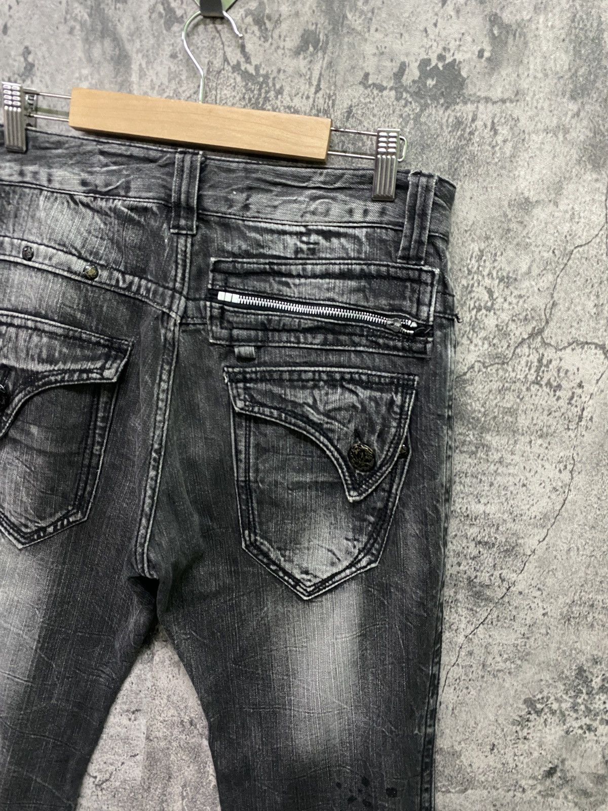 Designer - Japanese Brand BLOW BY BLUE Splash Glitter Bondage Denim - 13