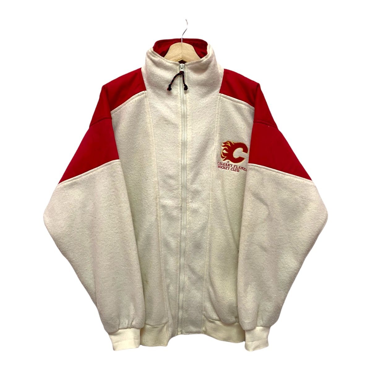 NFL - VINTAGE CALGARY FLAMES HOCKEY CLUB CANADA ZIPPER JACKET - 1