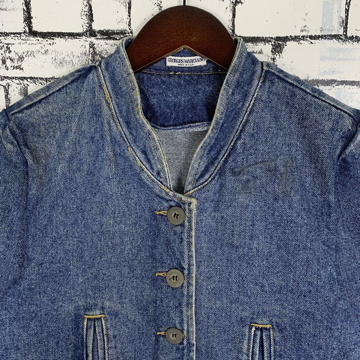 Vintage Georges Marciano Iconic Denim Design Denim Jacket - 2