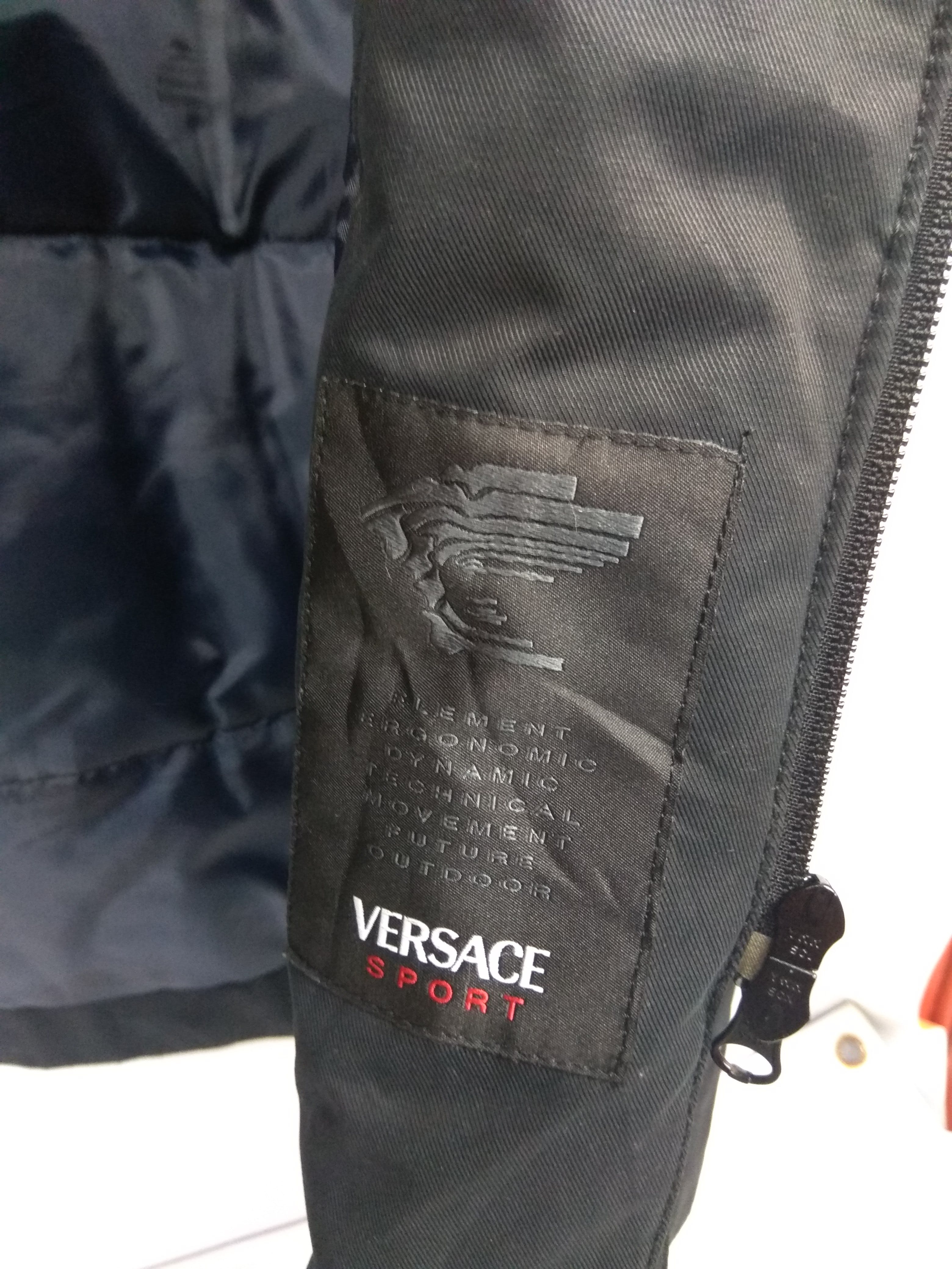 rare!! versace sports 'thermore' knee length jacket - 4