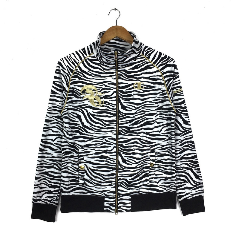 CHAMPION X DRESS CAMP SMALL LOGO CAMOUFLAGE ZIPPER SWEATER - 1