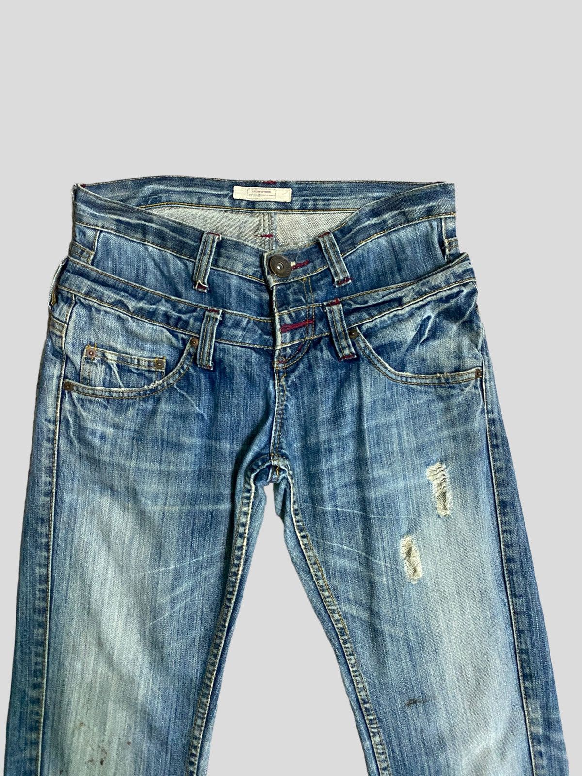 Vintage - LUCKY STORE DOUBLE WAIST DISTRESSED DENIM - 4