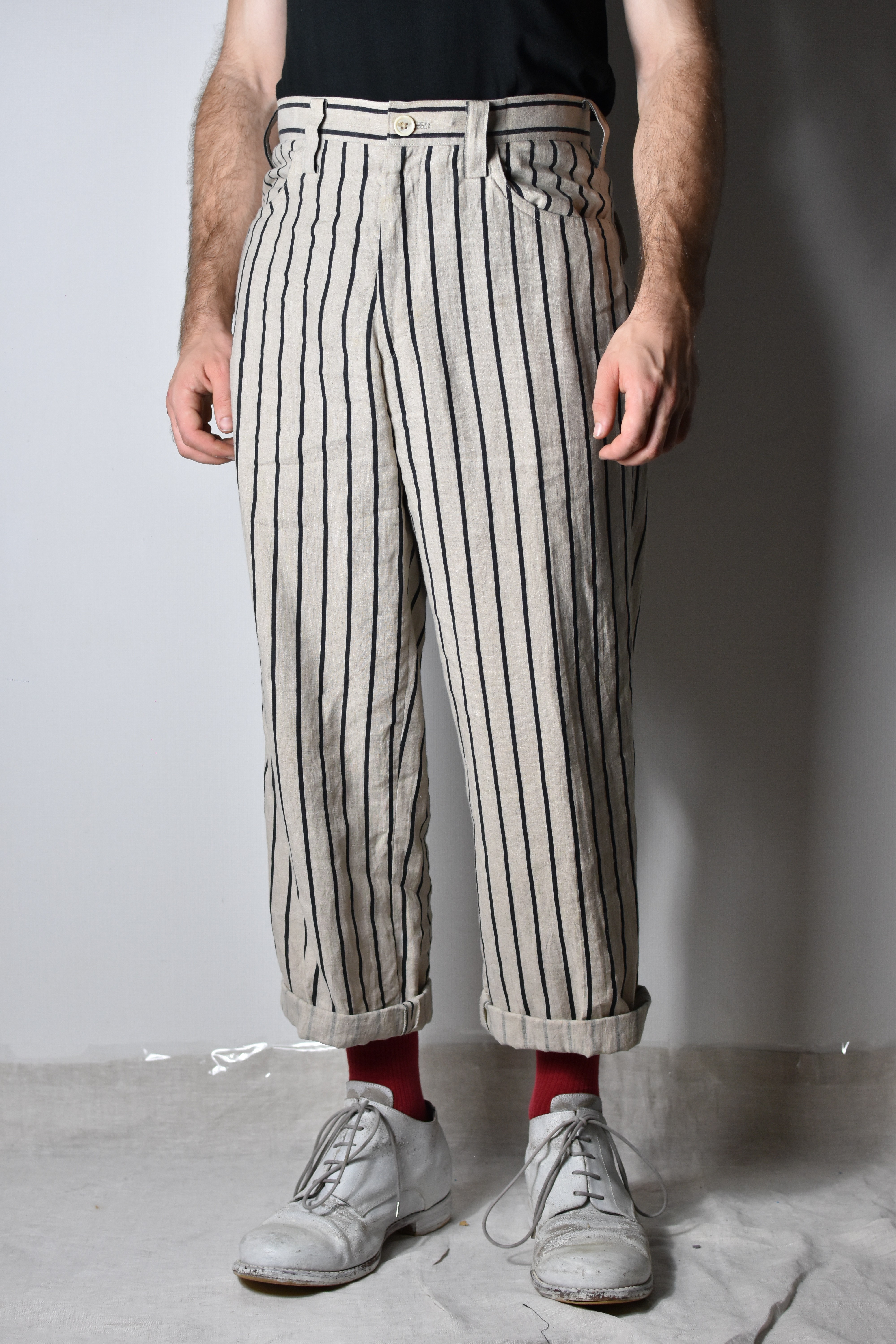 YYPH SS06 Striped Linen Pants - HR-P24-315 - 1