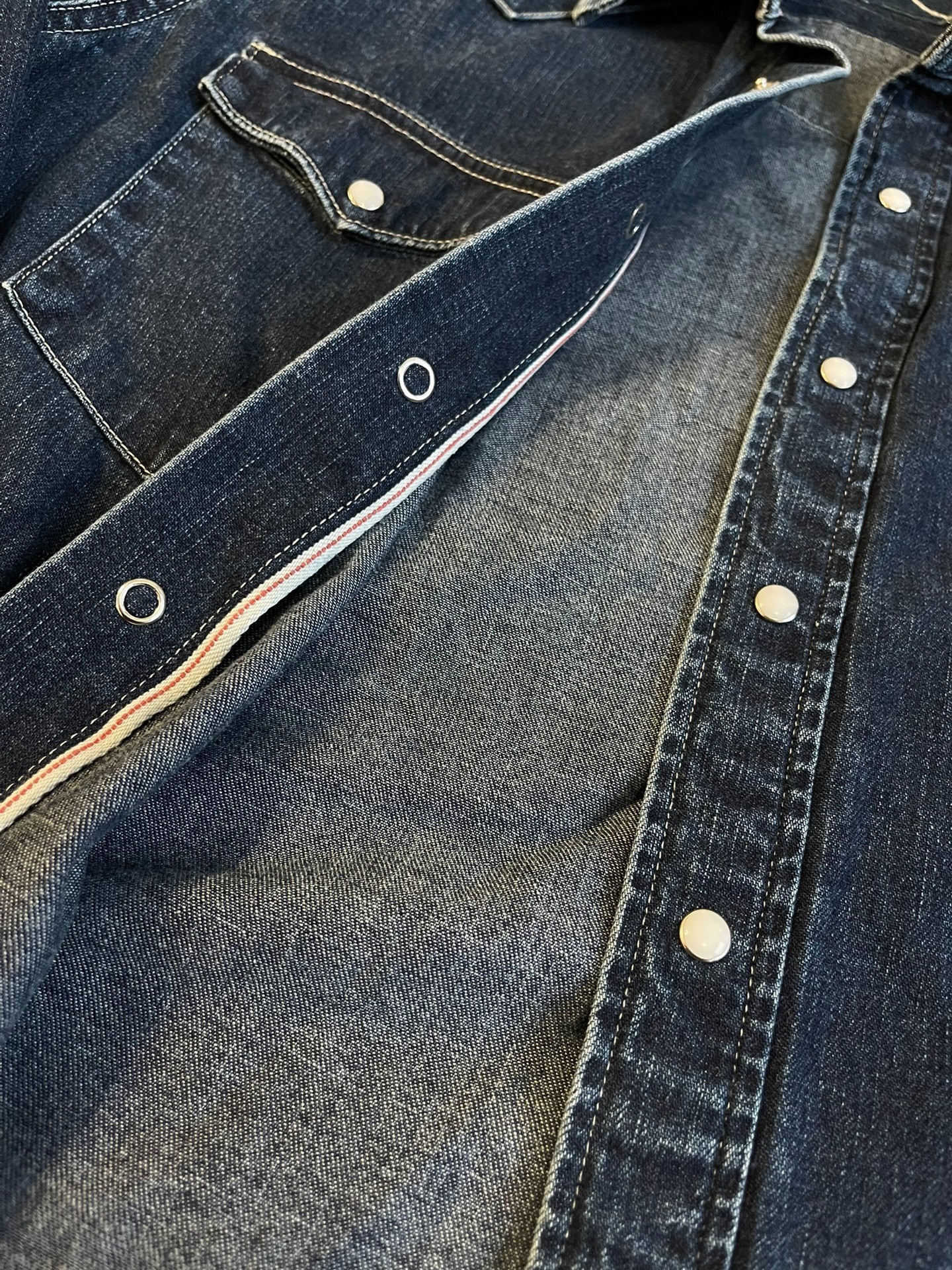 VISVIM 23SS ALBACORE SHIRT DMGD Ancient cloth water drop denim shirt - 9