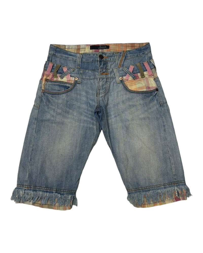 RARE🔥DOMINATE DOUBLE WAIST DENIM SHORT PANTS JEANS - 1