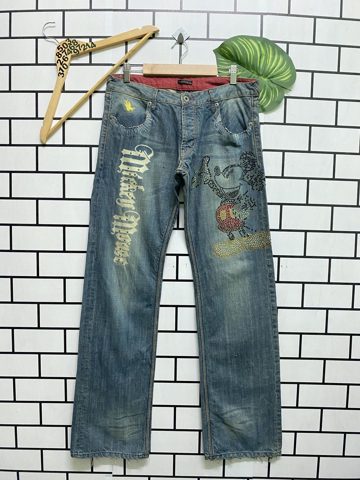 Disney - Japan KOOK & CHELICA Mickey Mouse Design Low Rise Denim - 1