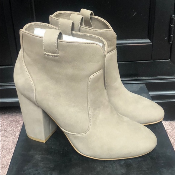 French Connection - Livvy Suede Booties in Olive Branch - 3